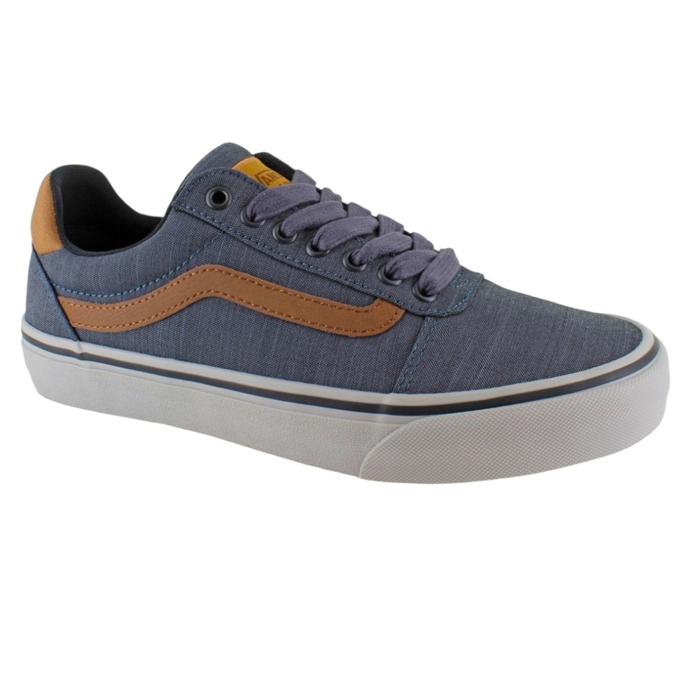 New‎ Vans Gray and Brown Low-Top Sneakers with Classic Style NWOT Size 7